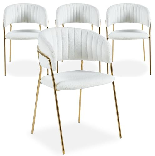 Menzzo Tabata Stuhl, cremefarben, L53.5 x P52.5 x H79 cm