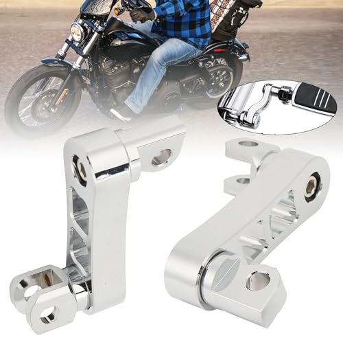 Repose-pieds de moto, support réglable en hauteur pour extensions de pinces de repose-pieds Highway Pegs Supports d'extension réglables à 360 °, support d'extension de repose-pieds robuste