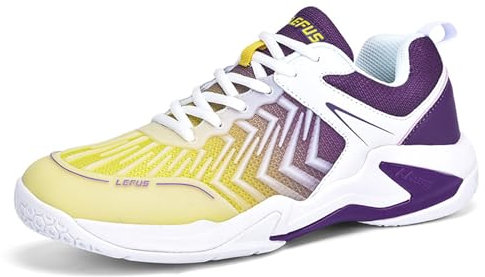 ZHENSI Scarpe da Badminton, Scarpe da Tennis da Pickleball da Uomo E da Donna Scarpe Sportive Leggere da Tennis Squash Pallavolo,Viola,38 EU