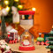 Xmas Sablier rouge 30 minutes pour enfants avec Père Noël, sapin de Noël et sable blanc, gestion du temps demi-heure, minuterie pour la vie des enfants, apprentissage, cuisine, jeu