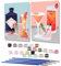 Retro Cocktail Paint-by-Numbers Kit for Adults - Wine Glass Design, Easy 2 Pack Acrylic Paint Kits on Canvas, 8x12inch (Framed)