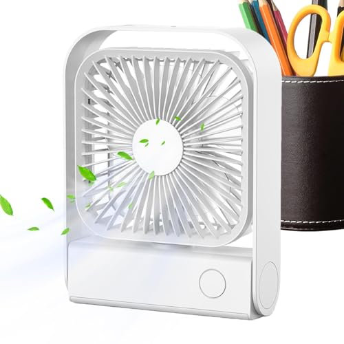 Mlllokfki Portable Desk Fan, Small Office Fan, Home Desktop Fan, Adjustable Fan, USB Table Fan, USB Fan, Quiet Home Fan, Rechargeable Desk Fan, Table Cooling Fan, Personal Fan, Compact Desk Fan,