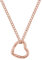 GAVU Rose Gold Ring Holder Necklace for Women, Heart Necklace Stainless Steel Wedding Ring Holder Necklace, Charm Holder Necklace for Women 50cm