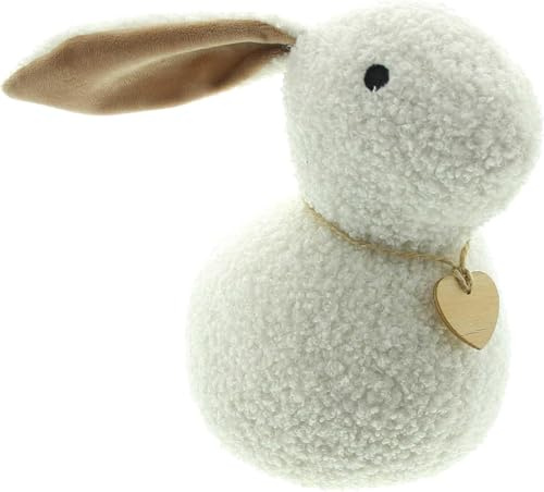 FRANK FLECHTWAREN Türstopper Lotti Hase, 1kg, 22cm | Niedlicher Türstopper Lotti in Hasenform mit Holzherz. 1kg schwere Sandfüllung sorgt für sicheren Halt und schützt Türen.