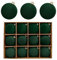Velvet Green Christmas Baubles - 12 Pcs 60mm Shatterproof Ornaments With Hanging Loop - Xmas Tree Decorations
