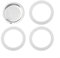 Bulevisiter 3 guarnizioni in silicone e 1 filtro in alluminio, guarnizione di ricambio in silicone per anello, accessori per caffettiere e moka (2 tazze)