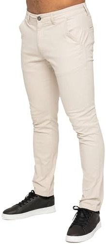 989Zé ENZO Mens Stretch Chino Slim Fit Leg Jeans Trousers Pants by Raw Denim (UK, Waist & Inseam, 32, 34, Stone)