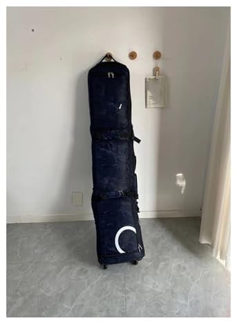 LCQSYE Snowboard Bag Skitasche mit Rollen, Doppelboardtasche mit separaten Fächern, Skitaschen, Schneeanzugtasche Skitasche(Pink)