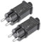 2 Stück EU Stecker Lichterkette Netzteil Adapter,12V Netzteil Stecker,Wasserdicht IP44 Wasserdicht Transformator für Weihnachtsbeleuchtung Lichternetz Lichterkette Eisregen Lichtervorhang