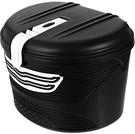 BCOATH Front Frame Bike Basket Heavy Duty Lockable Storage Holder for Electric Bikes Waterproof Easy to Clean Bike Basket Helmet Compartment