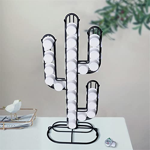 HEAGER Scatola di conservazione del caffè, Portacapsule for caffè Portacialde in Acciaio Inossidabile Distributore di Cactus Creativo Supporto for Torre di erogazione del caffè Adatto