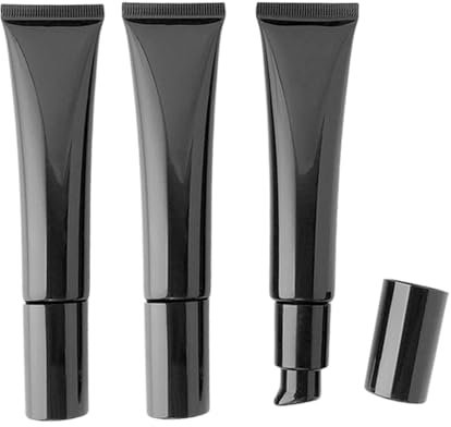 ASTRQLE 3 Pcs 40ml 1.3oz Black Airless Pump Bottles Portable Travel Bottles for Toiletries Leak Proof Travel Cosmetic Containers Tubes Vacuum Cosmetic Cream Pump Bottles for Sunscreen Serums Lotion