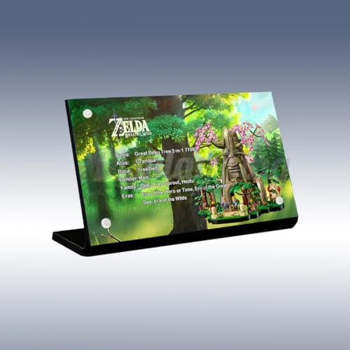 Acrylic display plaque for Lego Great Deku Tree 2-in-1 77092(Lego Set is not Included)