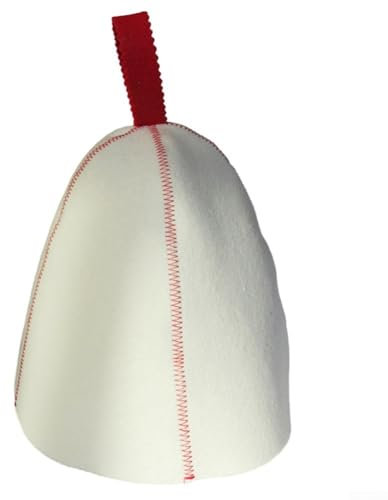 Saunahut aus Wollfilz für Kopfschutz und Komfort bei Hitze (rot)