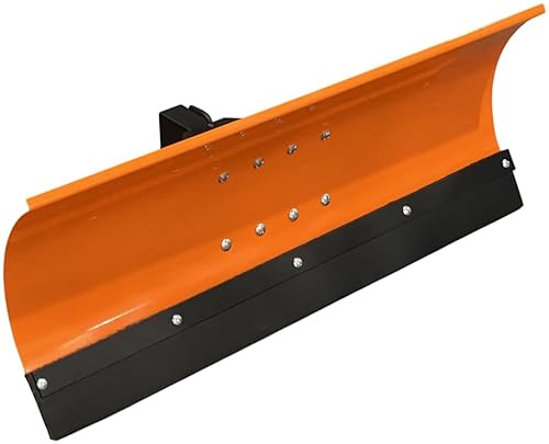 SRM Design Schneeschieber Schneeschild Schneepflug Räumschild Universal für Einachser und Rasentraktor Orange Breite 125 cm x Höhe 40 cm 5-stufig schwenkbar verstellbar