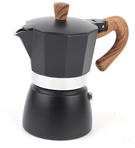150ML Aluminium Mokkakanne, Praktische Octagonal Espressokocher Für Zuhause Und Büro, Leicht Und Schadstofffrei - Hitzebeständige Griffe, Filtertechnik Für Kaffee Enthusiasten (Seiko modelo lago azul)