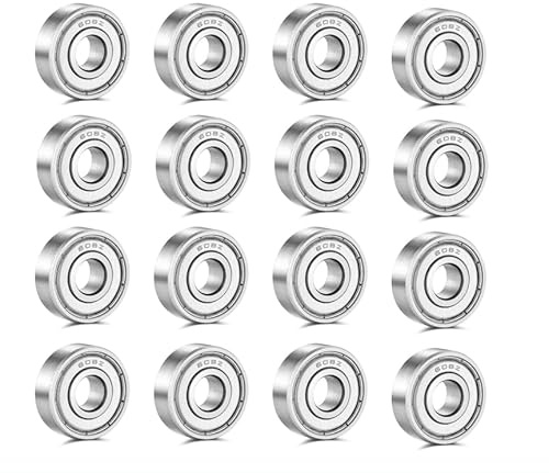 30 Stück 608ZZ Kugellager 8x22x7 mm, Doppelt Geschlossene Miniatur Rillenkugellager aus Carbonstahl, Präzisionslager für Skateboards, Inline-Skates, Roller und Fahrräder