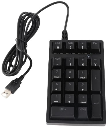 Mechanische numerische Tastatur, kabelgebunden, tragbar, blauer Schalter, LED, USB, K21 Numpad, PC, Computer für Laptop