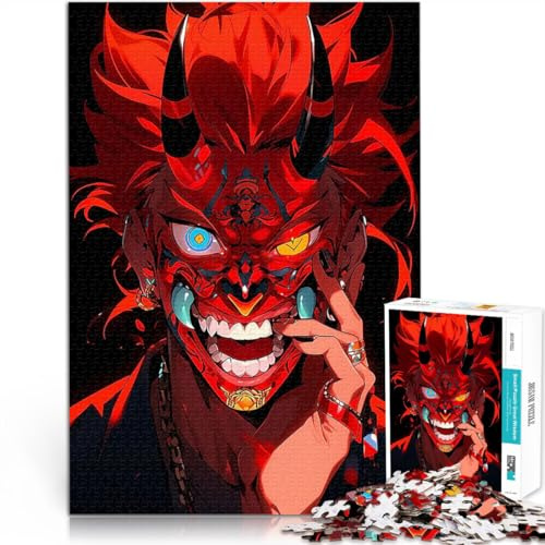 Puzzle für Erwachsene 1000 Teile Lernspiele DIY Spielzeug Anime-Dämonenmaske 1 Jedes Stück ist einzigartig – Anspruchsvolles Familienspiel38x26cm