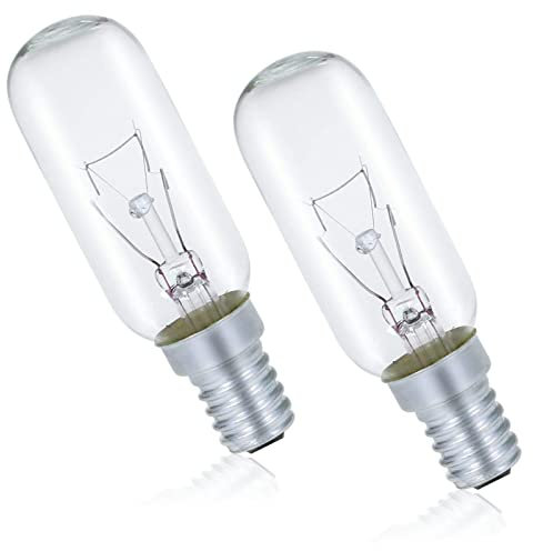 SPARES2GO E14 SES Long 40W Lamp Light Bulbs for Currys Essentials Oven Cooker Hood/Vent Extractor (Pack of 2)