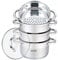 Mantowarka Dampfkocher 22cm Set Induktion Kochtopf Dampfgarer Glasdeck