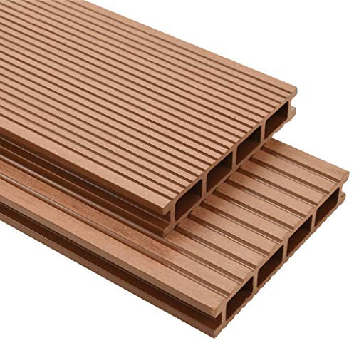 vidaXL WPC Terrassendielen 20m² 25mm 4m Komplettbausatz Komplettset Holz Diele
