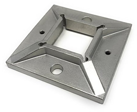 Ankerplatte Edelstahl 100 x 100 mm MASSIV - V2A Edelstahl-Platte Rostfrei | Ronde Flansch Deckel Bodenplatte Stahlplatte Eisenplatte Bayram®