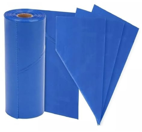 Tezraftaar® 200 x Disposable Icing Piping Bags 21 Blue Sticky Savoy Pastry Bag for Cake Muffins Desserts Decoration