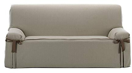 Martina Home Capri Sofabezug mit Schleife, Stoff, Leinen, 4-Sitzer