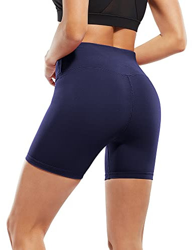 Promover Pantaloncini Sportivi Donna a Vita Alta con Tasche Leggins Corti Yoga Shorts per Palestra Jogging Allenamento Esercizio Quotidiano
