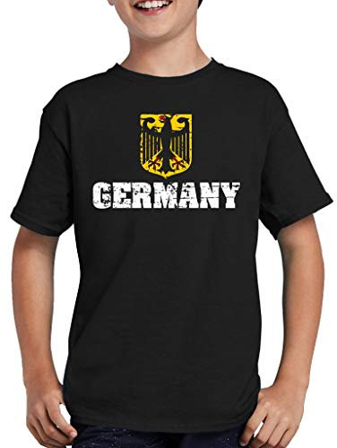 T-shirt pour enfant Coupe du monde de football - Noir - 98 cm-104 cm