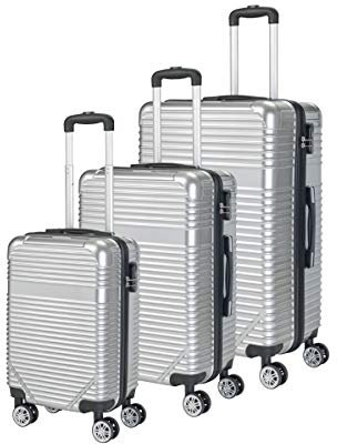 Laguna Beach - Riviera Hartschalenkoffer Set Trolley Rollkoffer Reisekoffer Handgepäck TSA Schloss (M,L,XL)
