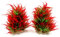 BEGONDIS 2Pcs Aquarium Decorations Fish Tank Artificial Water Plants Made of Soft Plastic, Good for All Fish & Pets (Red)