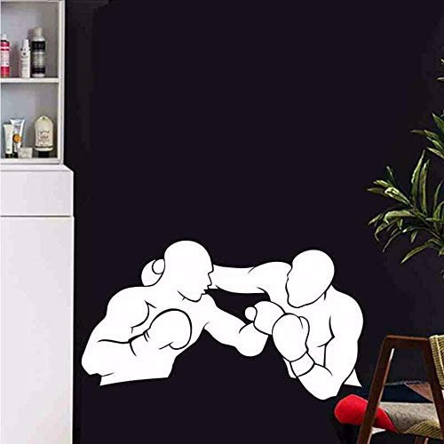 Boxhandschuhe Aufkleber Kickboxer Spielen Autoabziehbilder Blow Poster Vinyl Vorwärts Wandtattoos Wandaufkleber 33 * 58 Cm