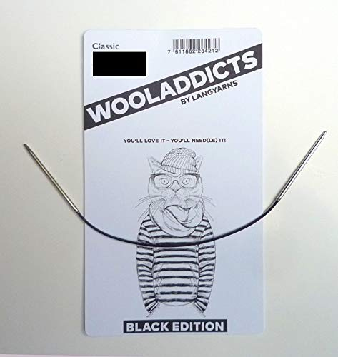 Wooladdicts Black Edition ! Classic Rundstricknadel 20 cm lang St. 3,0 mm