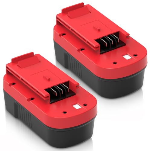 2Pack 4.5Ah Ni-Mh 18Volt Replacement for Black and Decker 18V Battery Compatible with Black and Decker 18 Volt HPB18 HPB18-OPE 244760-00 A1718 FS18FL FSB18 Firestorm Cordless Power Tools(Red)