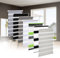 Eurohome Doppelrollo Klemmfix ohne Bohren, Duo Rollo,65cm x 150cm (Stoffbreite 61 cm) Leinen Transparentes und undurchsichtiges Sichtschutz Rollo mit Klemmträgern für Fenster und Türen