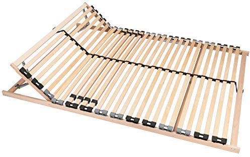 Beco Lattenrost, Easyfix K, 140 x 200 cm, Blauer Engel, Test Sehr Gut, 28 Federholzleisten, einfache Selbstmontage, Kopfteil verstellbar, Made in Germany, 100 Nächte Testschlafen