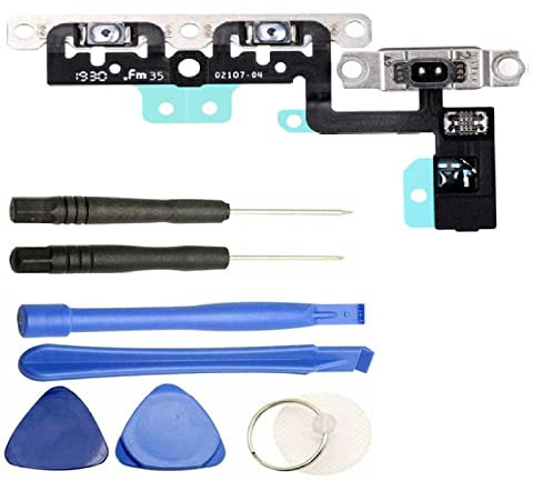 iReplaceParts Lautstärke-Flexkabel für iPhone 11 (15,5 cm) nach oben und unten Lautstärke, Flexkabel, Ersatz mit Stummschaltung/Silence-Schalter, Metallhalterungen und Werkzeug 821-02350-A
