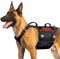OneTigris Tactical Dog Harness with 5X Metal Buckle,Dog MOLLE Vest with Handle,No Pulling Front Clip,Hook and Loop Panel for Dog Custom Patch