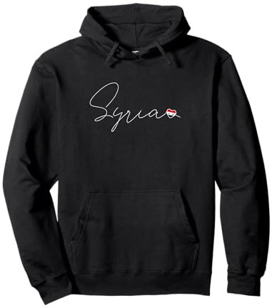 Suriya Liebe Syrische Flagge und Herz auf Syrien Pullover Hoodie