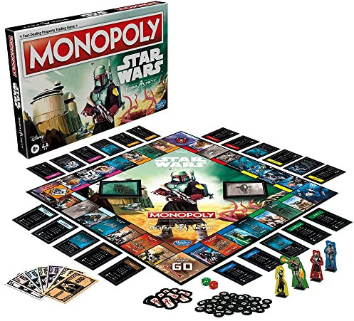 Hasbro Monopoly: Star Wars Boba Fett Edition Brettspiel für Kinder ab 8 Jahren ENGLISCHE Version