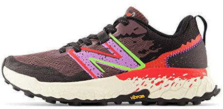 New Balance Women's Fresh Foam Hierro V7 Trail Running Shoe, Truffle/Electric Purple, Medium, WTHIERC7, 41.5 EU