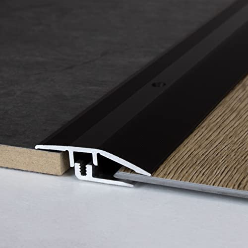 Ausgleichsprofil | Aluminium | Edelstahl | Breite 21 mm | Länge 900 mm | Gebohrt | Anpassungsprofil | 1 Stück