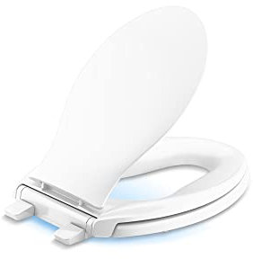 KOHLER Transtions Nightlight, Toddler Potty, Ready Latch, Elongated Toilet Seat, Quiet-Close, White