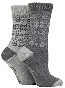Jeep Ladies Wool Blend Thermal Performance Boot Socks Pack of 2