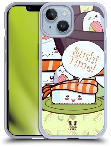 Head Case Designs Shrimps Sushi Time Soft Gel Handyhülle Hülle kompatibel mit Apple iPhone 14