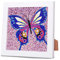 5D DIY Diamond Painting Kinder Mit Holzrahmen,Schmetterling Diamond Painting Set Full Mosaikherstellung für Kinder Mädchen,Erwachsene,Diamant Painting Bilder Arts Craft für Home Wand Decor18x18 cm