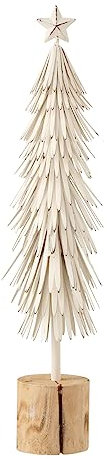 J-Line Weihnachtsbaum - Holz/Metall - weiß - groß