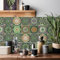 HORIWE Piastrelle adesive vintage marocchine adesive da parete, per fai da te, cucina, bagno, paraschizzi, pavimento, decorazione per la casa, PVC, impermeabile, a prova di olio, 20 x 20 cm, 24 pezzi